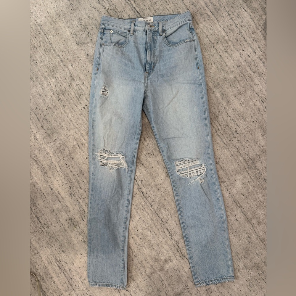 SLVRLAKE “beatnik” Light Blue Distressed Jeans 27 - Picture 1 of 5